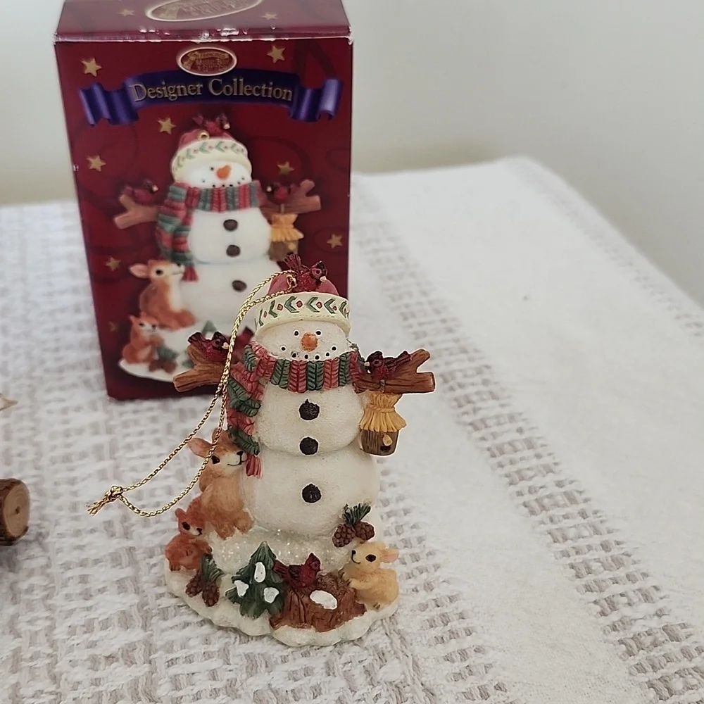 Hallmark & designer collection Christmas Ornaments, squirrel, woodchuck, snowman